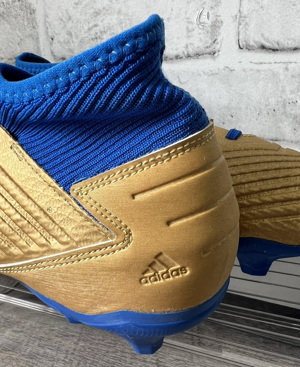 Adidas Predator 19.3 FG Soccer Cleats Men's 9.5 Gold Blue F35596