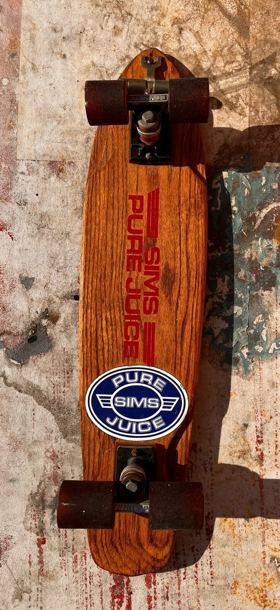 Sims Pure Juice Skateboard 1970s Vintage Bennett Pro Dog Town 30 X