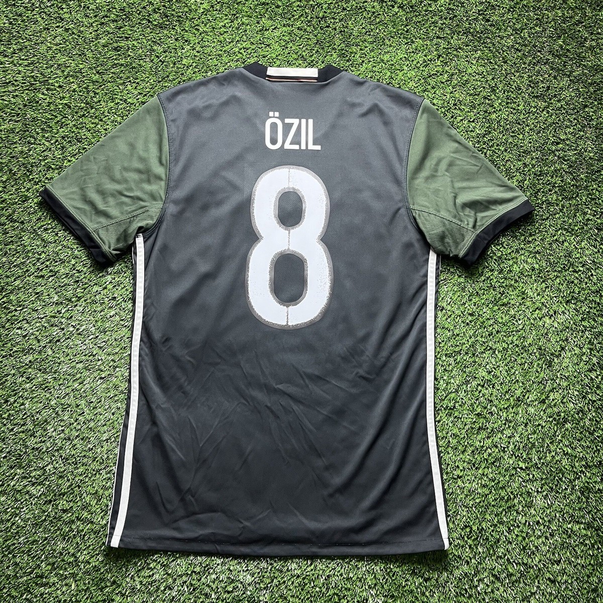 2016 Germany Ozil Jersey Shirt Kit Adidas Small S 8 Grey Away