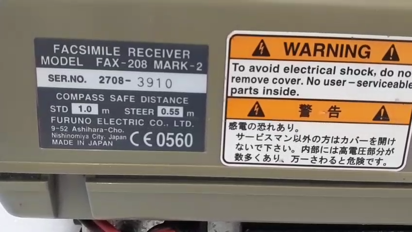 FURUNO FAX-208 MARK-2 WEATHER FASCIMILE WEATHERFAX | eBay