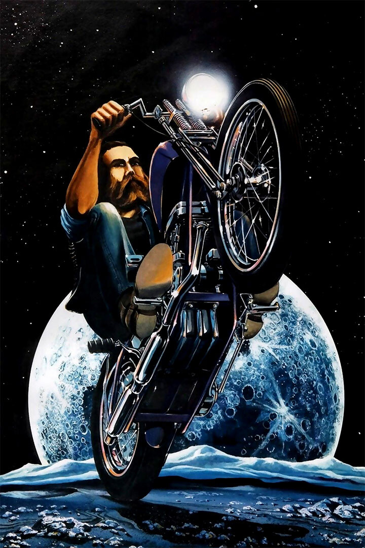 David Mann Illustration Cult Biker Motorcycle Print Wall Art Home