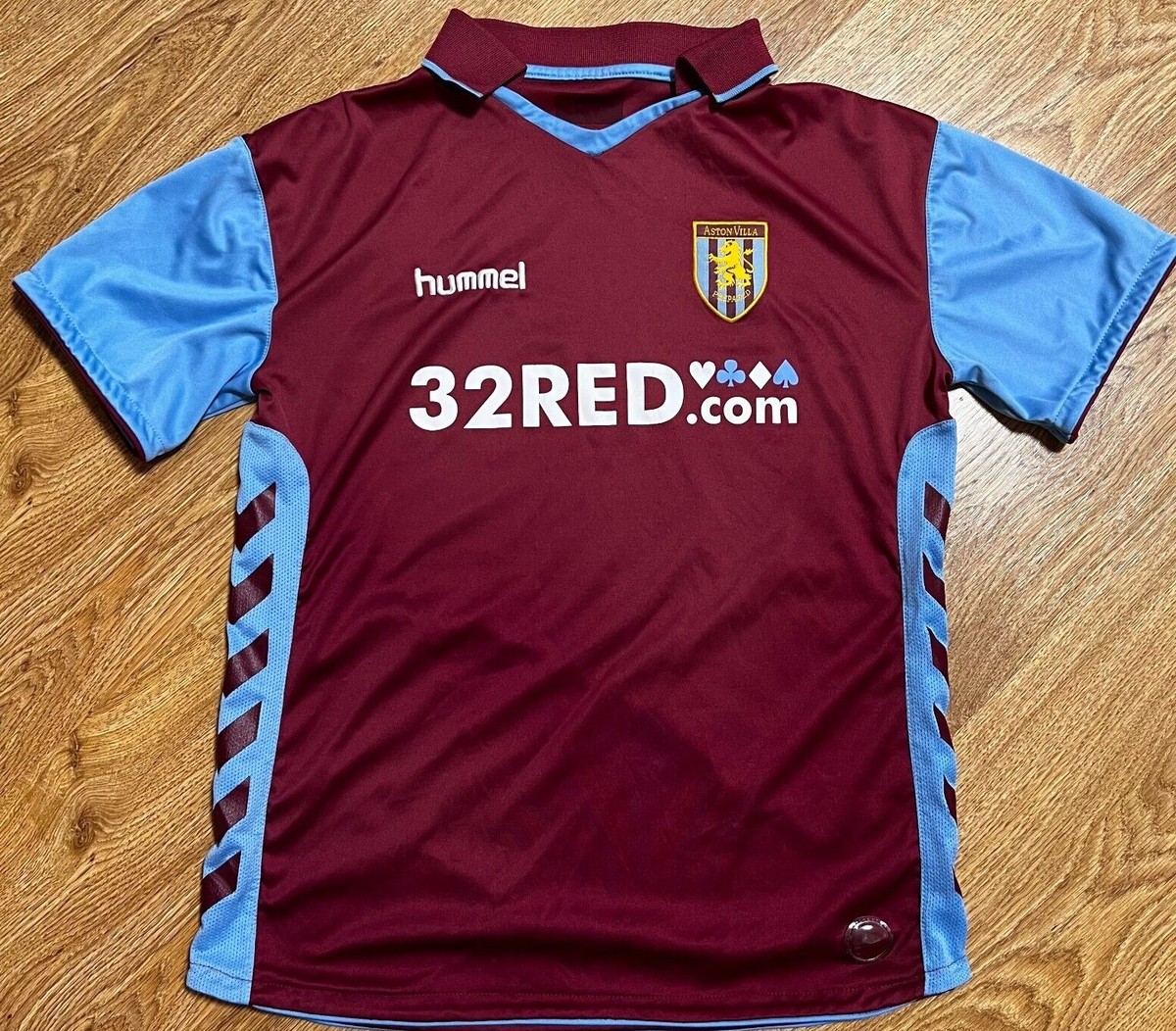 Aston Villa 2006/2007 Home Football Shirt Jersey Hummel Size S/XS