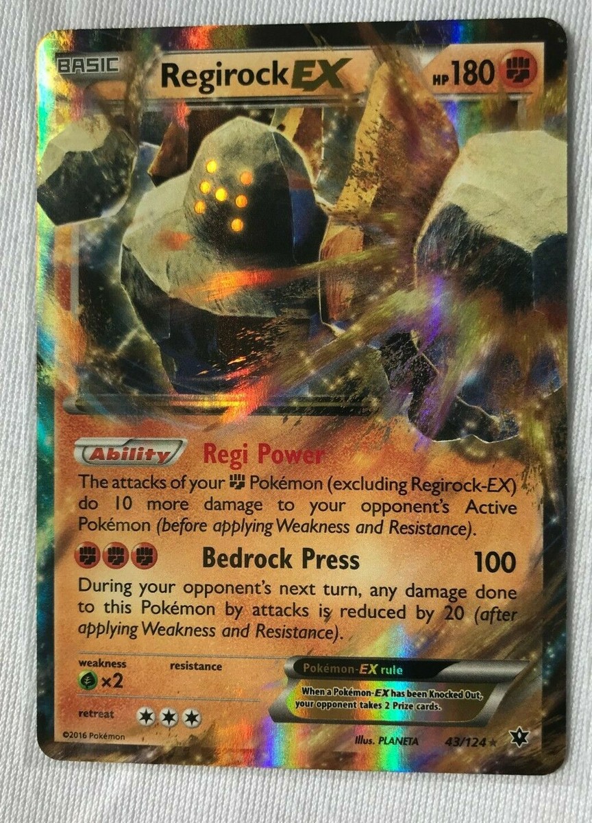 Regirock EX ULTRA RARE 43/124 Pokemon XY Fates Collide NM HOLO | eBay