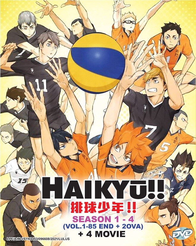 DVD Anime HAIKYU!! Complete Season 1-4 (1-85 End)+2 OVA 4 Movie
