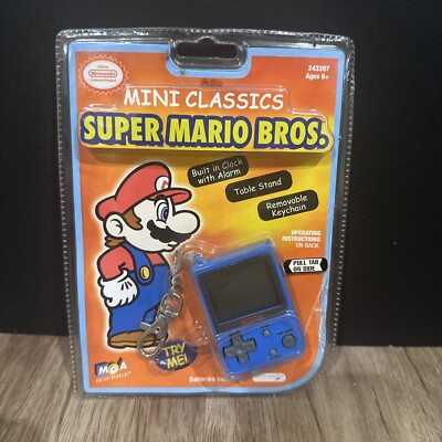 Nintendo Mini Classics Super Mario Bros. (2000) Blue Keychain (LCD
