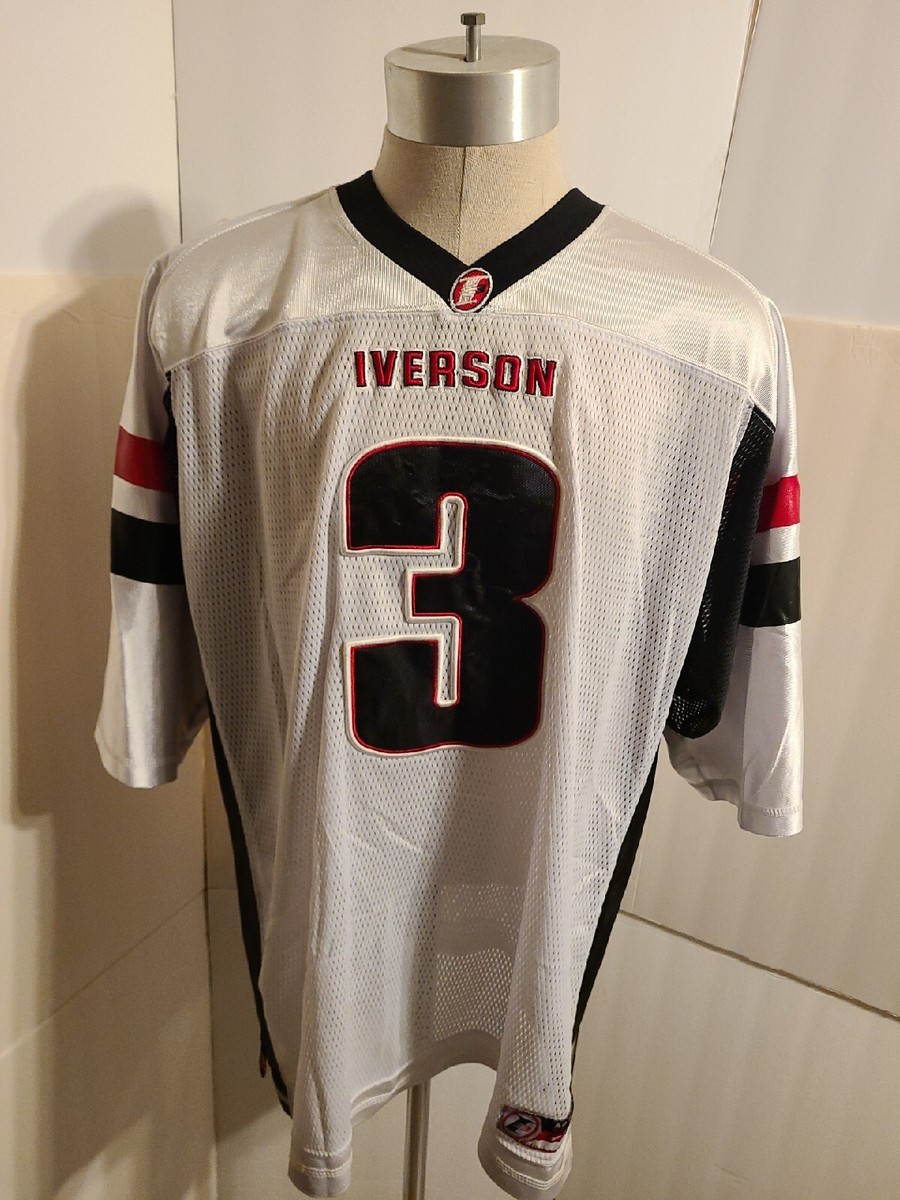 VTG REEBOK ALLEN IVERSON 2XL “ANSWER QUESTION ” FOOTBALL JERSEY I3