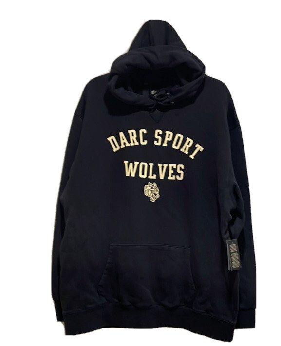 Rare New Men's Darc Sport Hoodie Navy Blue Wolves Pullover Size L