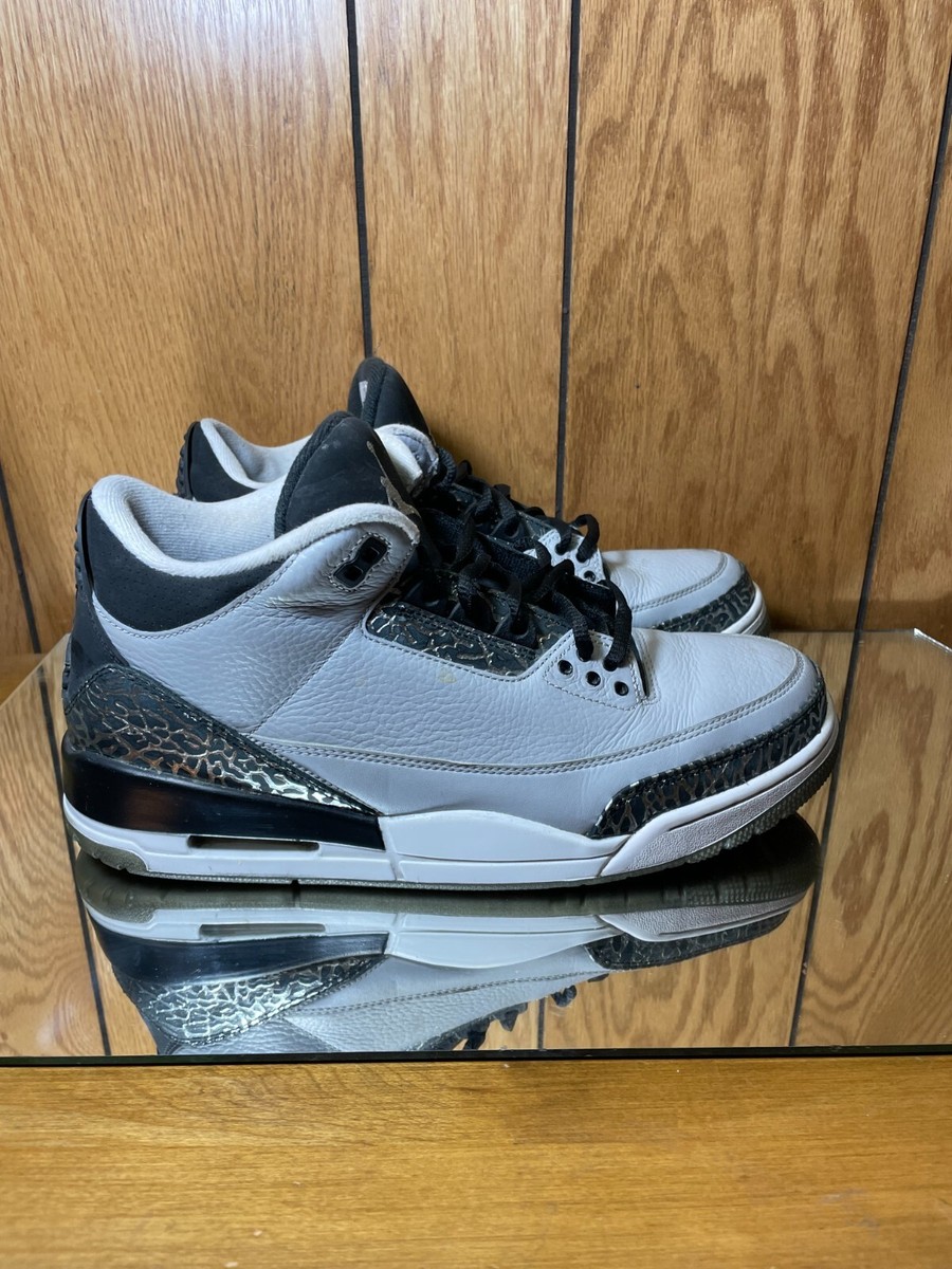 Nike Air Jordan 3 Retro Wolf Grey Metallic Silver Black 136064-004