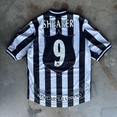 SHEARER 9 Newcastle United Shirt - Large - 1997/1998 - Home Jersey