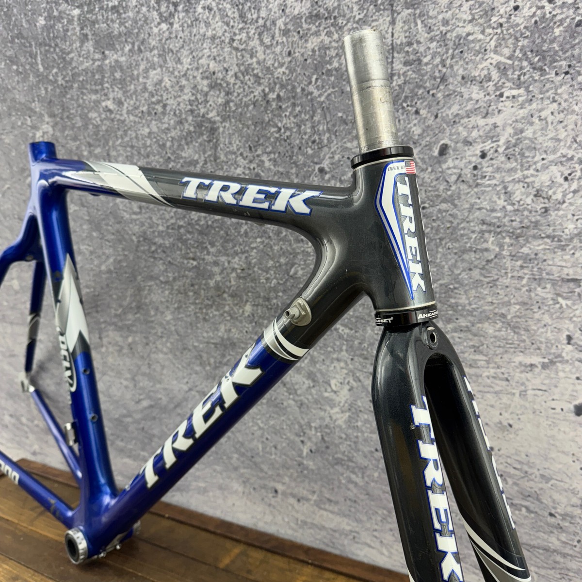 Trek OCLV 120 Carbon Fiber Frame Set 54 cm USA 700c Blue Aero