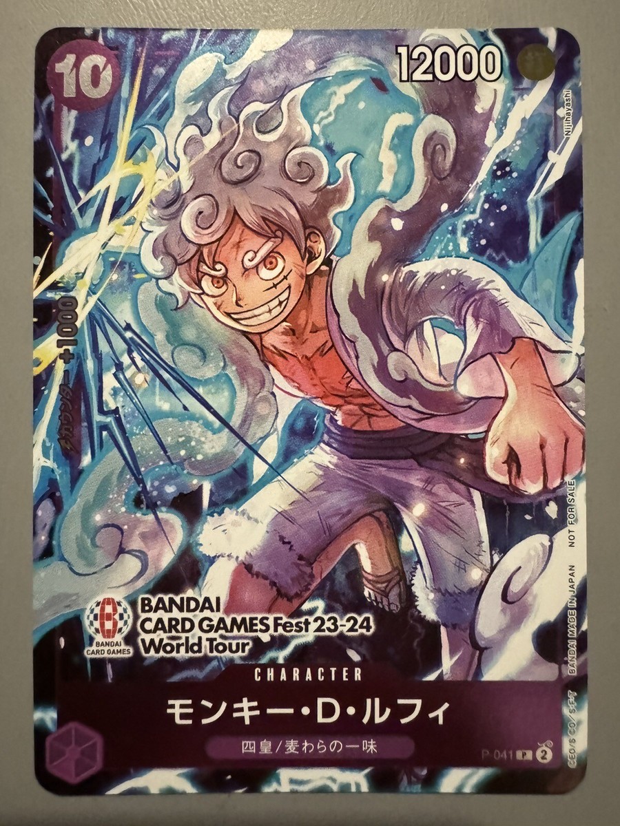 ONE PIECE CARD GAME MONKEY.D.LUFFY P-041 BANDAI CARD GAMES FEST 23
