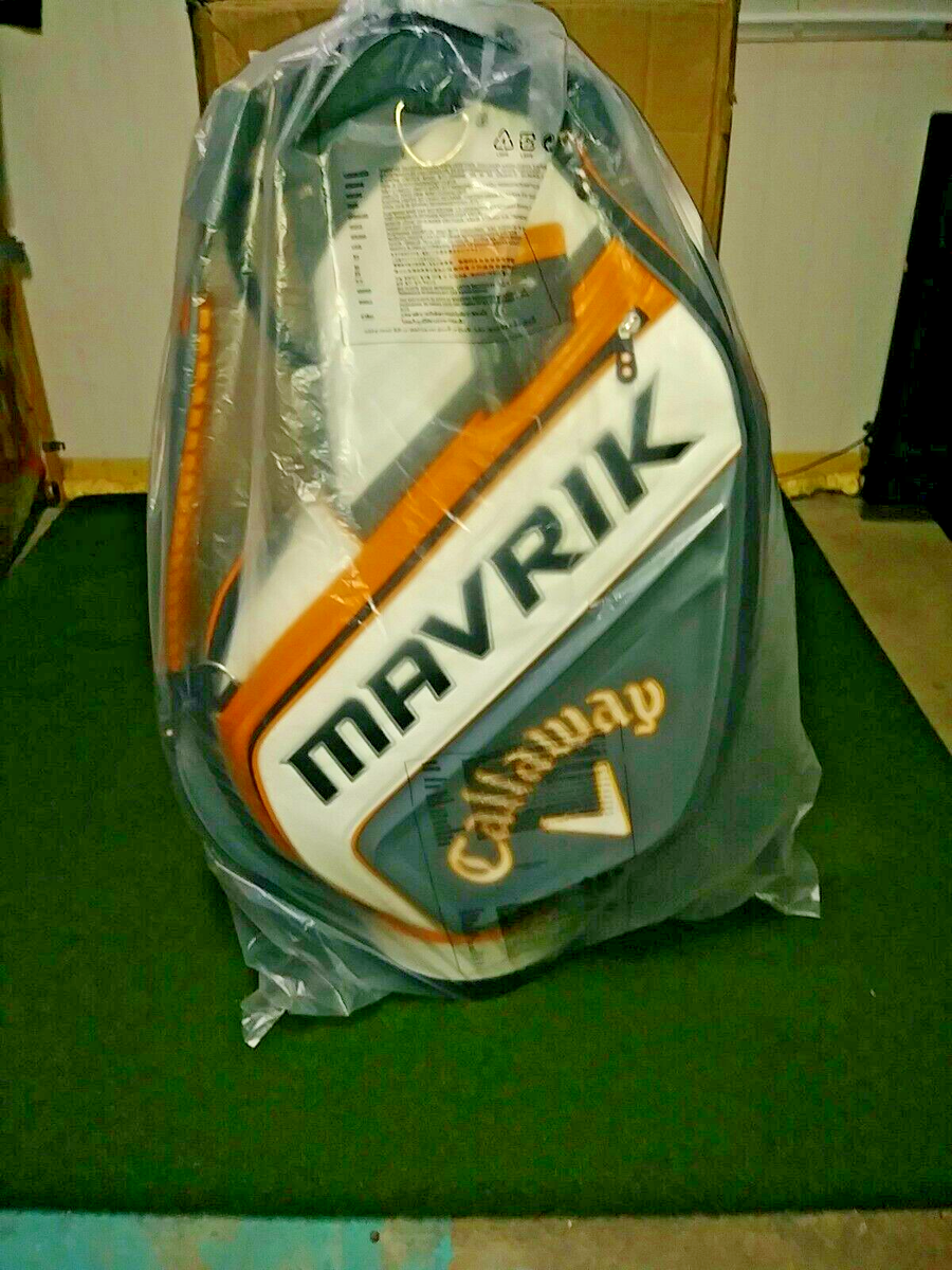 NEW! Callaway Golf MAVRIK Full Size Staff Tour Bag - Orange White