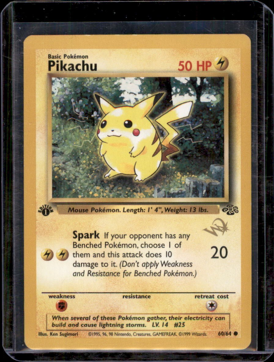 Pikachu 60/64 Gold W Stamp Promo 1st Edition Jungle - Wizards