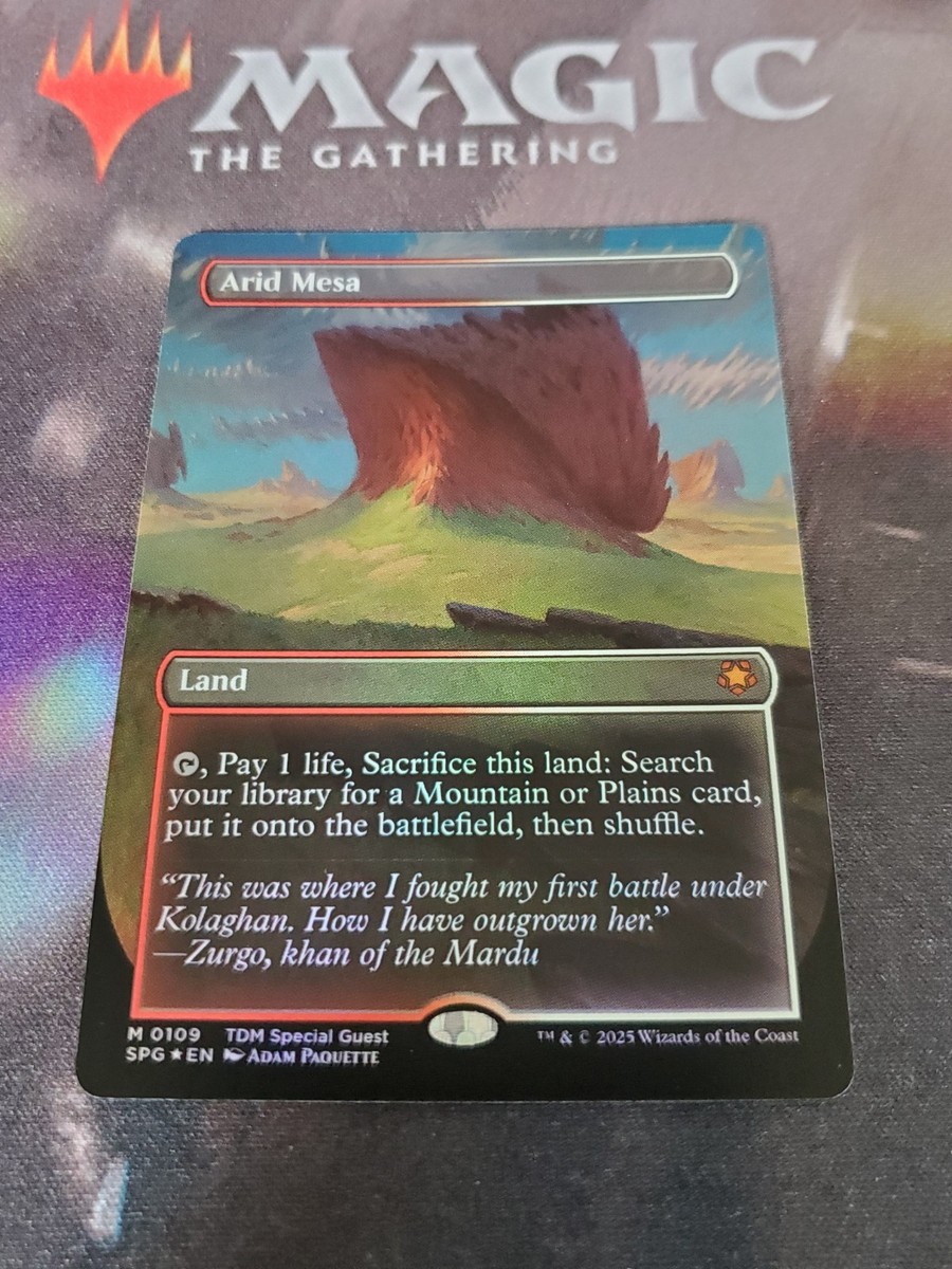 Mtg. Arid Mesa. Foil Borderless. Special Guests. Tarkir