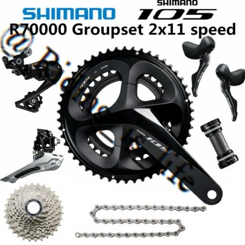 Shimano 105 R7000 2x11 Road Bike Groupset 50-34/52-36/53-39/165
