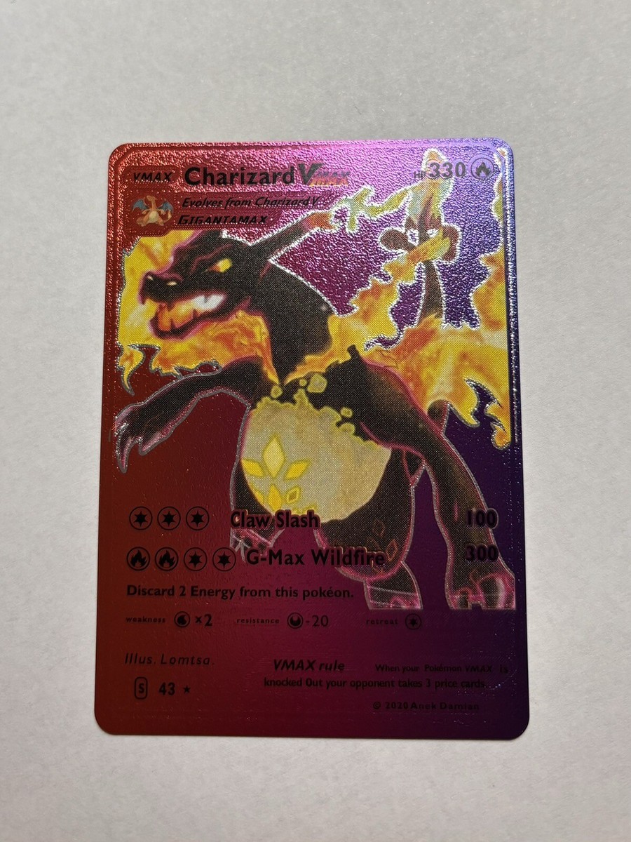 Charizard Vmax Rainbow Display Card G-Max Wildfire HP330 Mint/NM