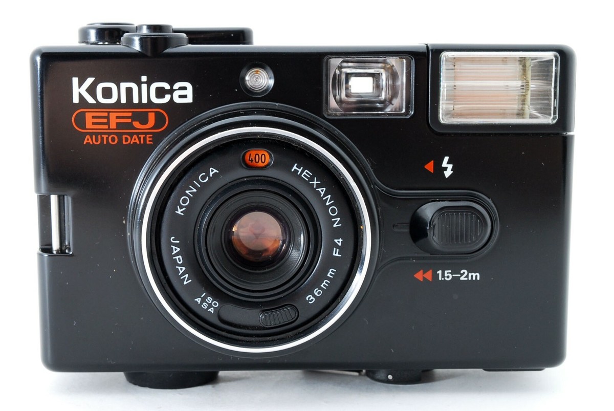 Konica EFJ Black Auto Date Point & Shoot Film Camera FROM JAPAN