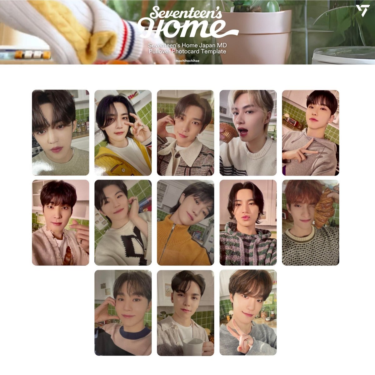 SEVENTEEN's Home Japan MD Pullover Card official Mingyu Jeonghan