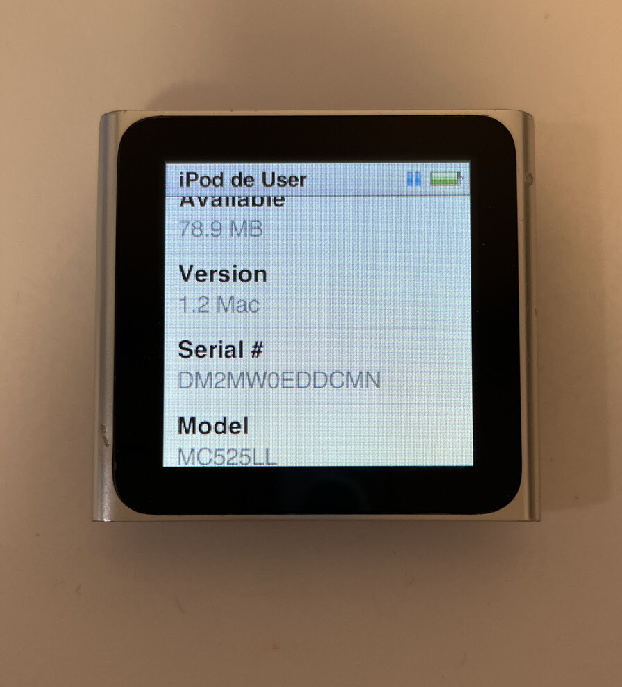 Apple iPod nano 6th Generation Silver (8 GB) 1000+