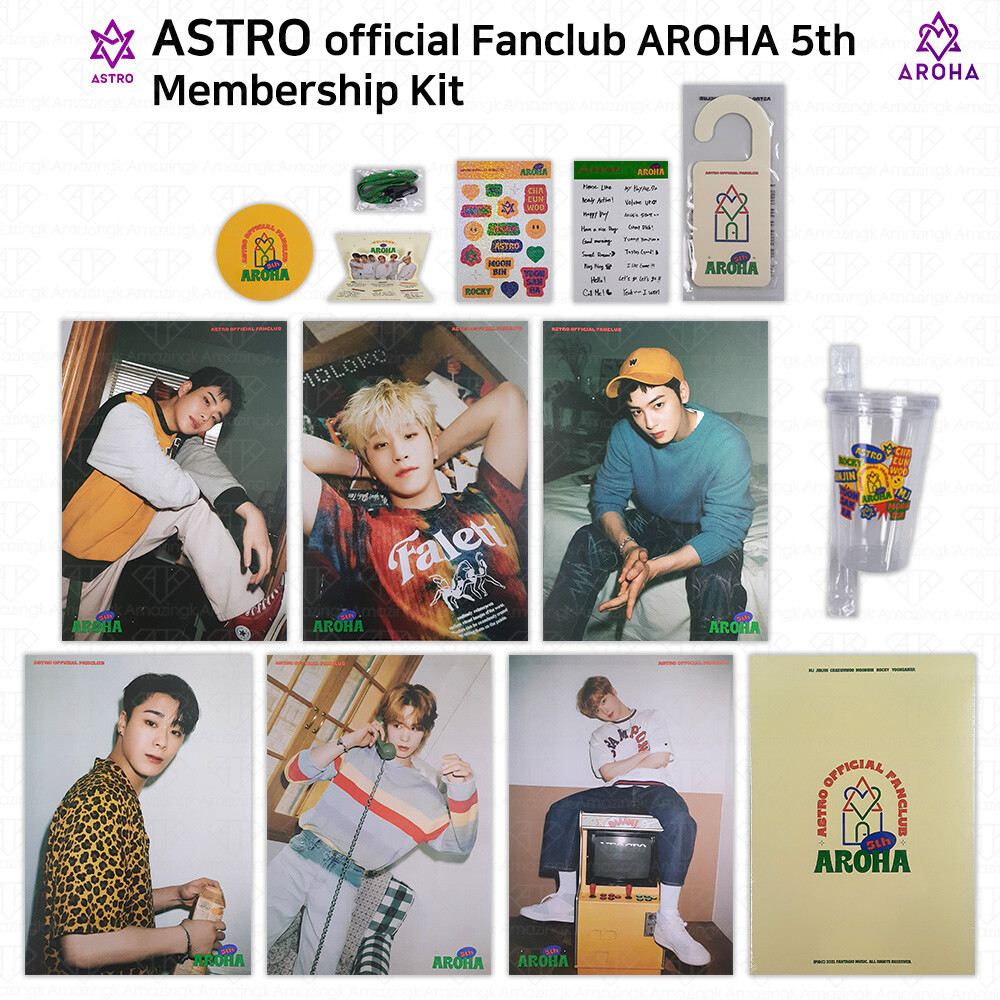 ASTRO 5th Official Fanclub AROHA Membership Kit Poster Tumbler