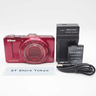 Mint] Nikon COOLPIX S9300 16.0MP Digital Camera Red w/New Battery