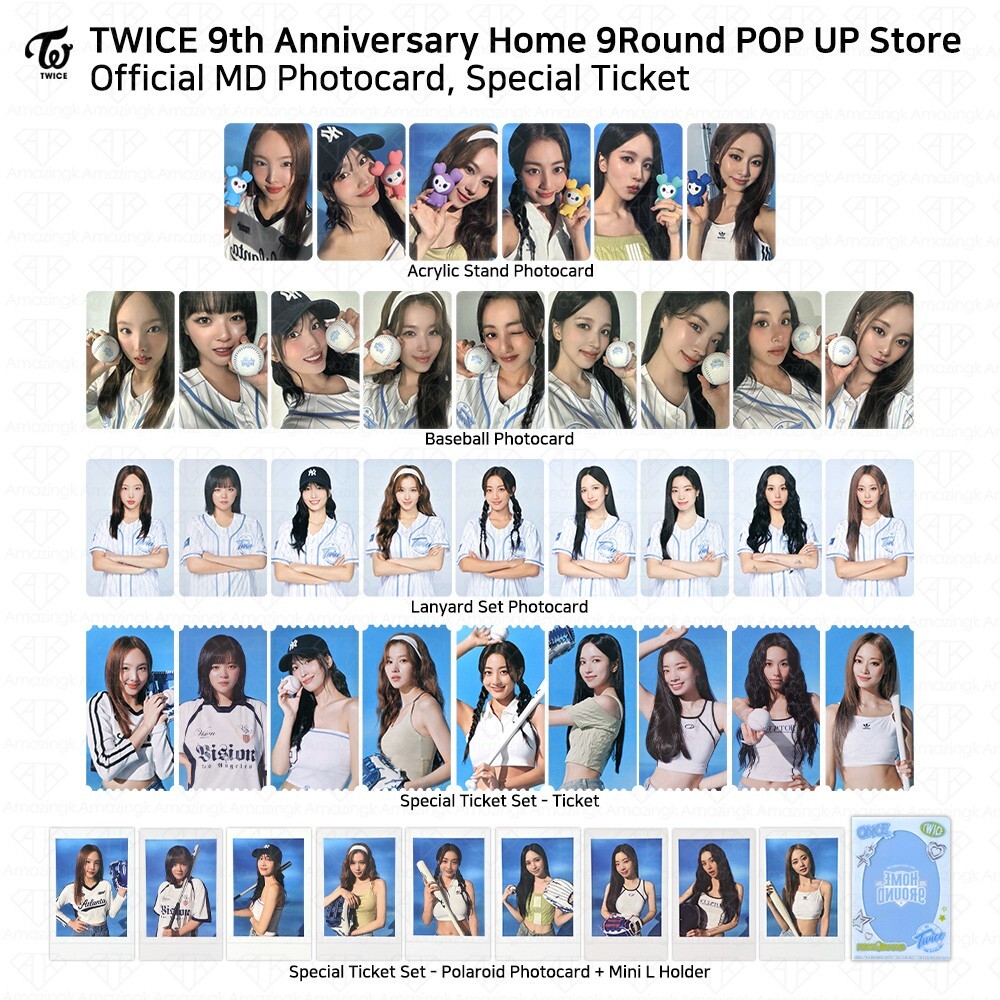 TWICE 9th Anniversary Home9Round PopUp Store MD Photocard Acrylic