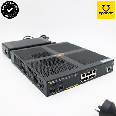 HPE Aruba 2930F JL258A 8G PoE+ 2SFP+ Layer 3 AOS Managed Ethernet