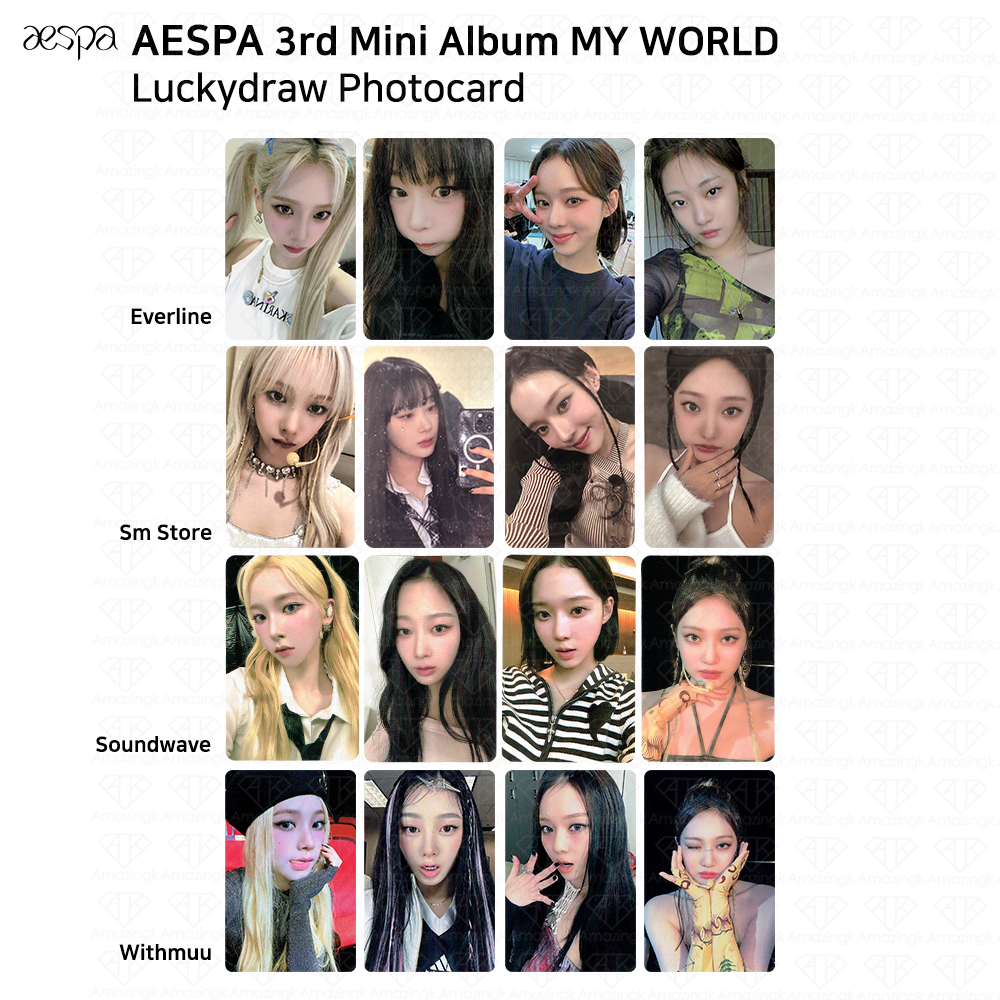 Aespa 3rd Mini Album MY WORLD Lucky Draw Photocard Everline Sm