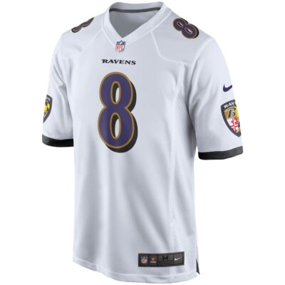 Baltimore Ravens Lamar Jackson #8 Nike Men's White Official NFL