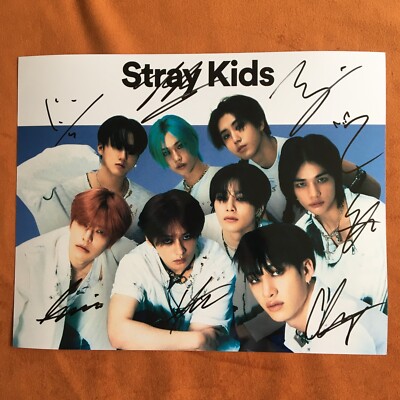 楽 STAR STRAY KIDS SKZ Photo Poster 8*10 Autographs SIGNED K-POP