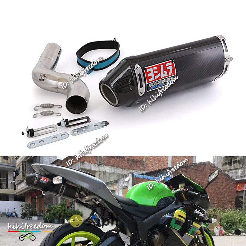 For Kawasaki Ninja ZX6R ZX636 2004-2008 Exhaust System Carbon