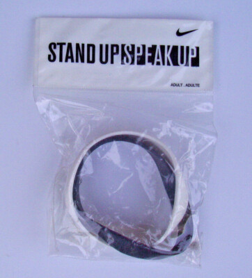 NIKE STAND UP SPEAK UP SILICONE WRISTBAND BRACELET ADULT SIZE 2005