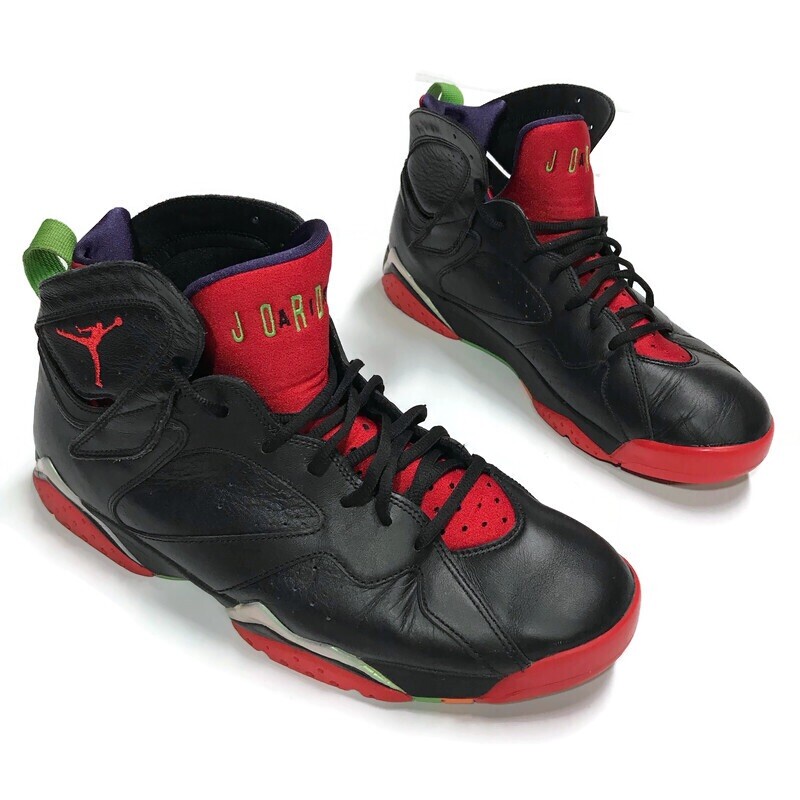 Nike Air Jordan 7 VII Retro Sz 11 Black Red Green Marvin The