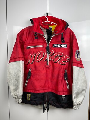 Vintage 90's Norway Alpine Ski Team Mens Red Jacket Phenix Snow