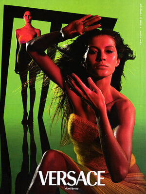 1999 Versace Steven Meisel fashion Gisele Bundchen 1-page MAGAZINE