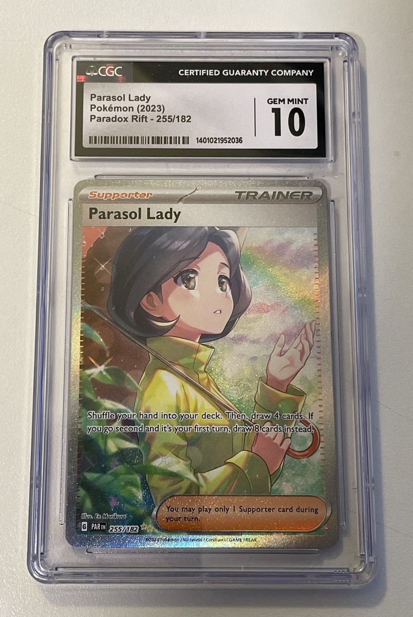 CGC 10 Parasol Lady 255/182 SAR PAR EN Paradox Rift Pokemon Card