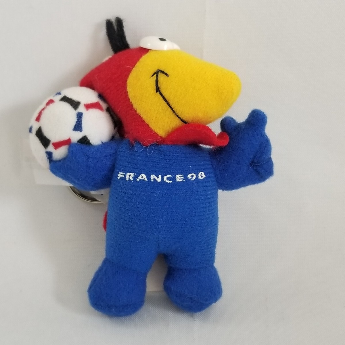 FIFA World Cup Soccer Keychain Mascot France 98 Blue Red Footix