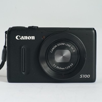 Canon PowerShot S100 Digital Camera Black 12.1 Megapixels 5x