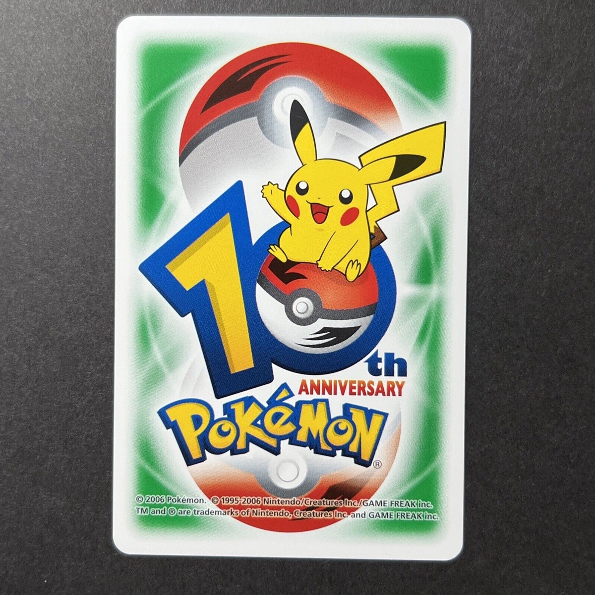 Pokemon Center 10th Anniversary Green Deck Playing Card 2006 UK