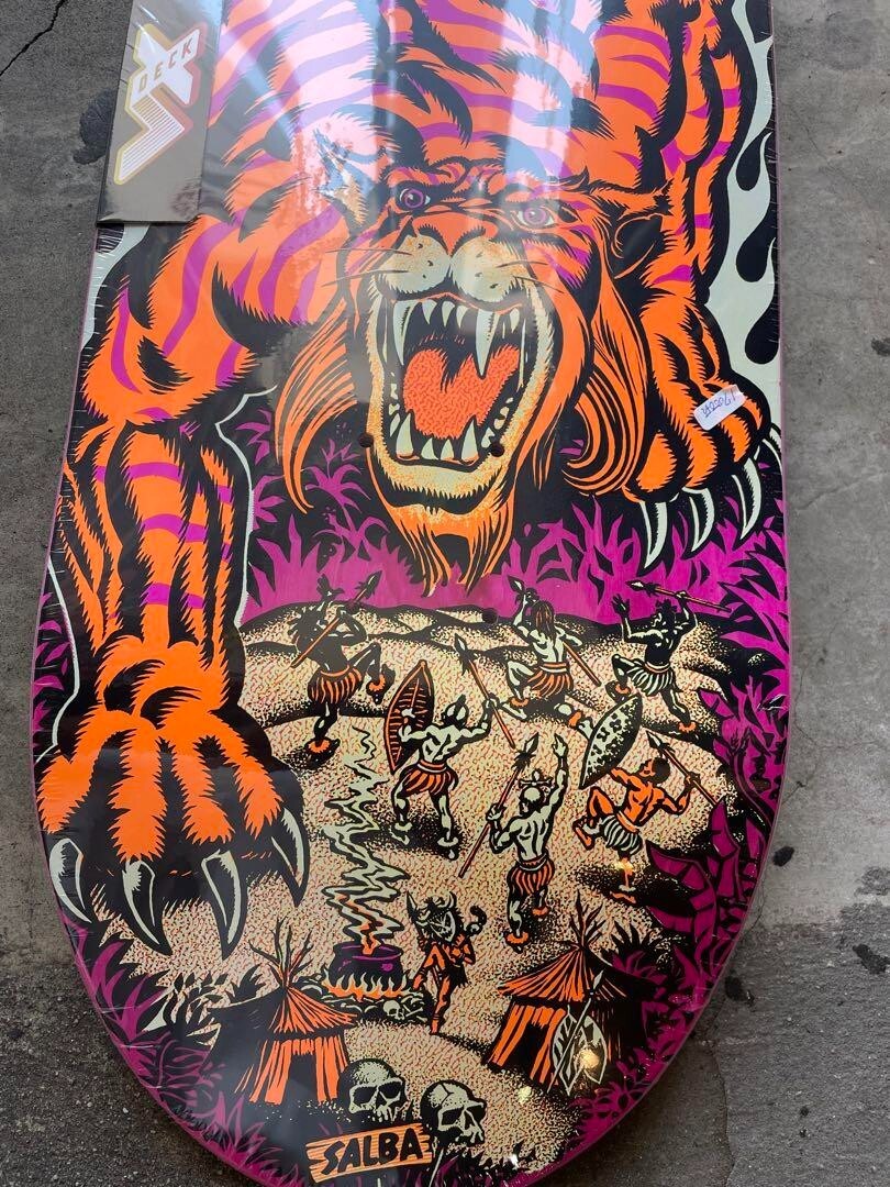 SANTA CRUZ Skateboard DECK Salba Tiger POP 9.25in×31.95in Pink