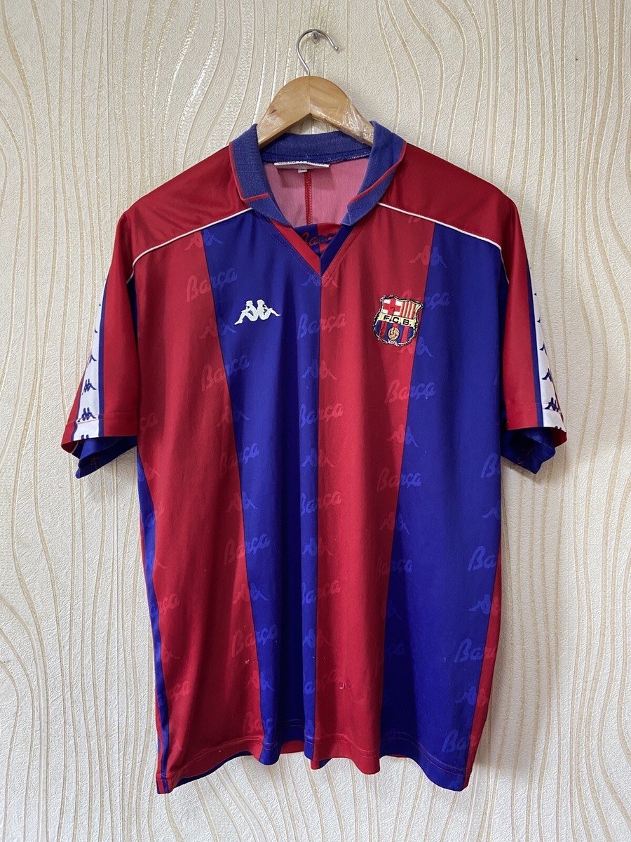 BARCELONA 1992 1995 HOME FOOTBALL SHIRT SOCCER JERSEY NIKE sz L