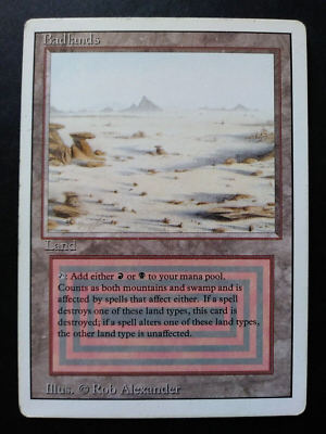 1x Badlands MTG **MP (Revised, English) Dual Land | eBay