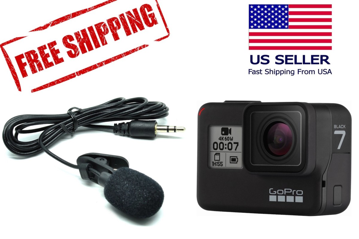 3.5mm External Microphone for GoPro Hero 7 Black - Active Clip | eBay