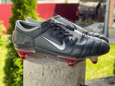 Vintage Nike Total 90 Air Zoom Gray White Football Soccer Cleats