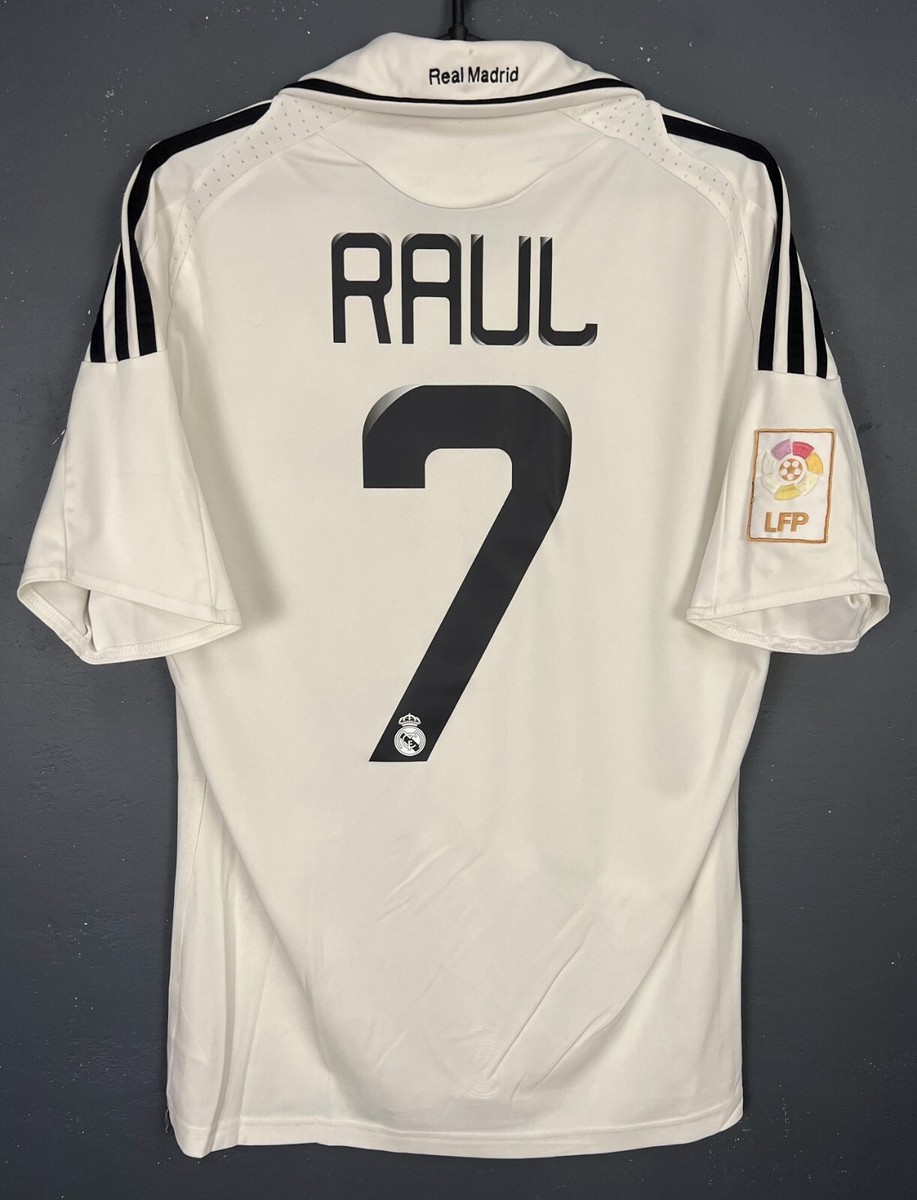 MEN'S RAUL #7 FC REAL MADRID 2008/2009 HOME SOCCER FOOTBALL SHIRT