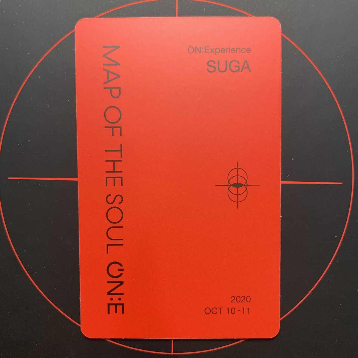 💜BTS MAP OF THE SOUL ON:E ONE Blu Ray SUGA Photo Card PC ONLY [US