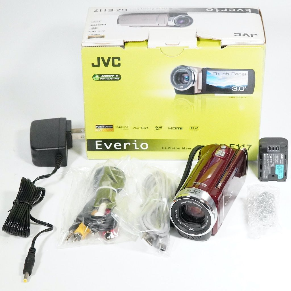 JVC Victor Everio GZ-E117-R Digital Video Camera Camcorder Red