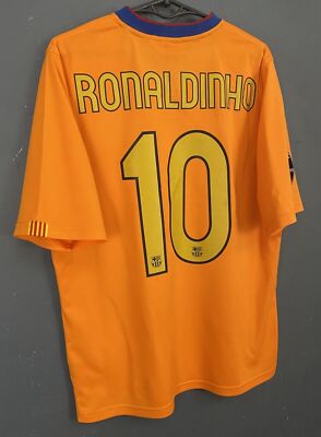 RONALDINHO #10 MEN'S FC BARCELONA 2006/2007 SOCCER FOOTBALL SHIRT