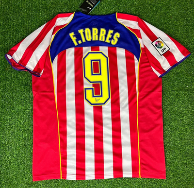 F Torres 9 Atletico Madrid Jersey 04 05 Size XL Retro Football