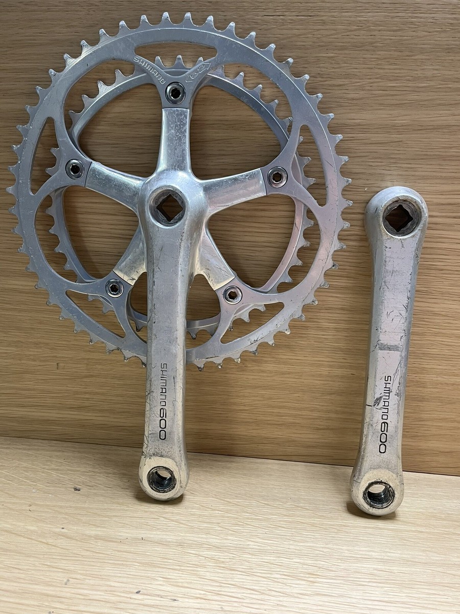Shimano 600 Crankset Double Bicycle FC-6207 Japan Klein